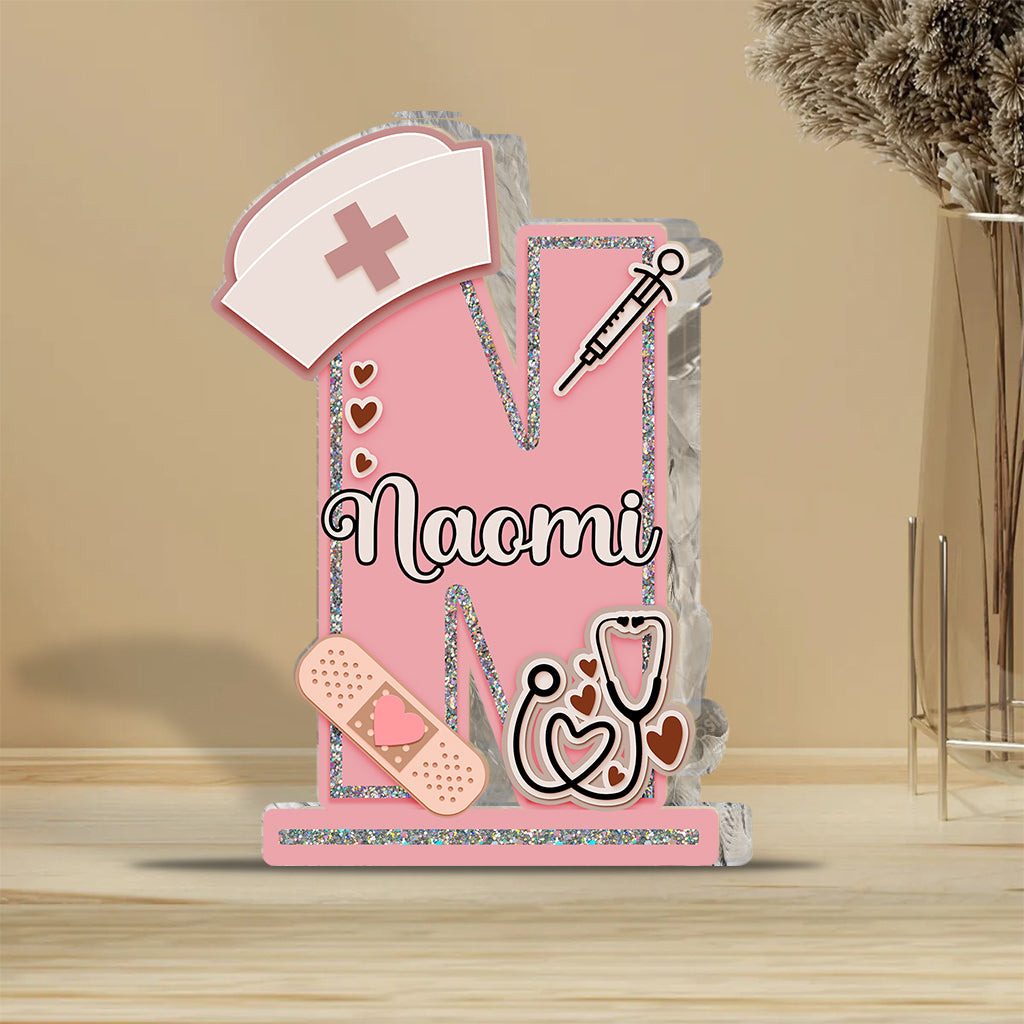 Nurse Letter - Personalized Nurse Custom Shaped Acrylic Plaque