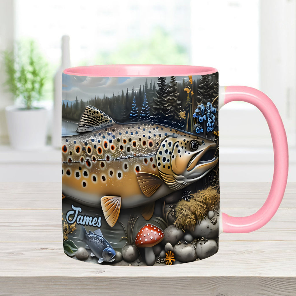 Love Fishing - Personalized Fishing Accent Mug