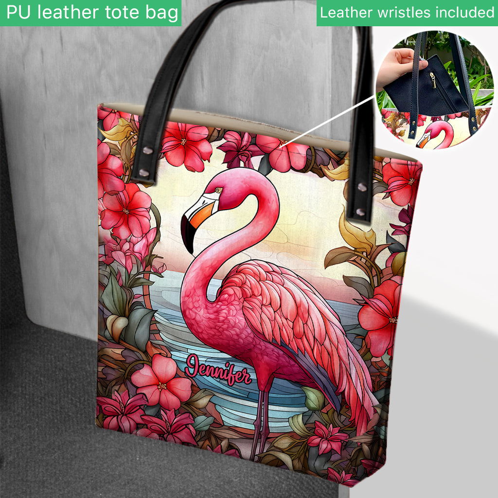 Love Flamingos - Personalized Flamingo Tote Bag