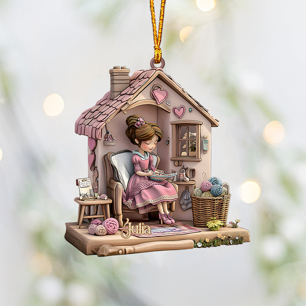 My Happy Place - Personalized Crocheting Ornament