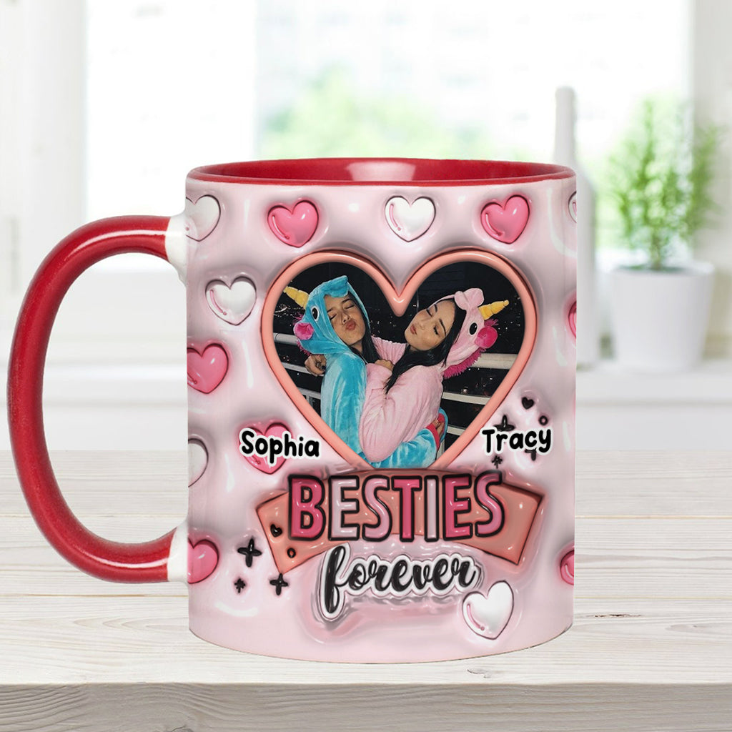 Besties forever - Personalized Bestie Accent Mug