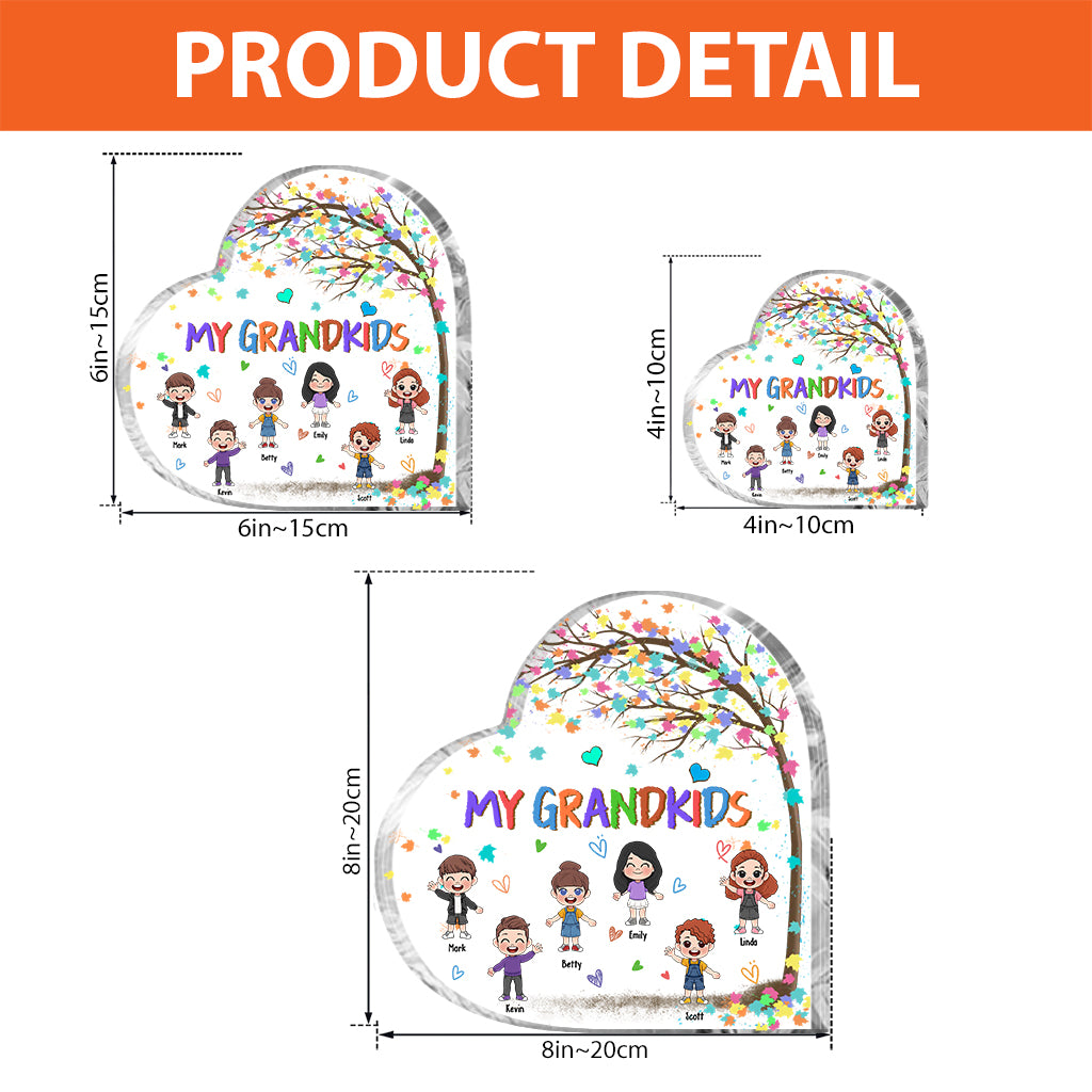 My Grandkids - Personalized Grandma Custom Shaped Acrylic Plaque