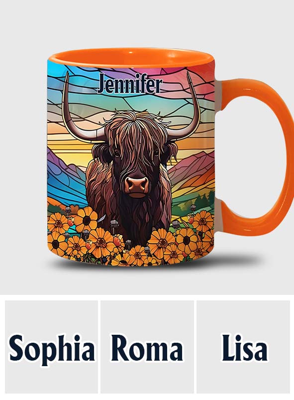 Liebe Hochlandrinder - Personalisierte Tasse