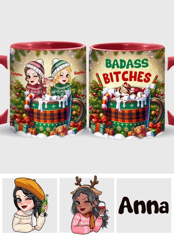 Badass Bitches - Personalisierte Tasse mit dem Aufdruck „Beste Freundin“