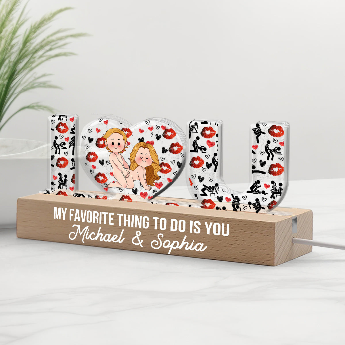You Are My Favorite Thing To Do - Personalized Couple Custom LED Night Light