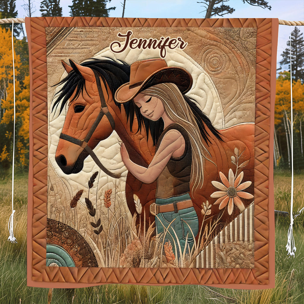 Horse Lovers - Personalized Horse Quilt