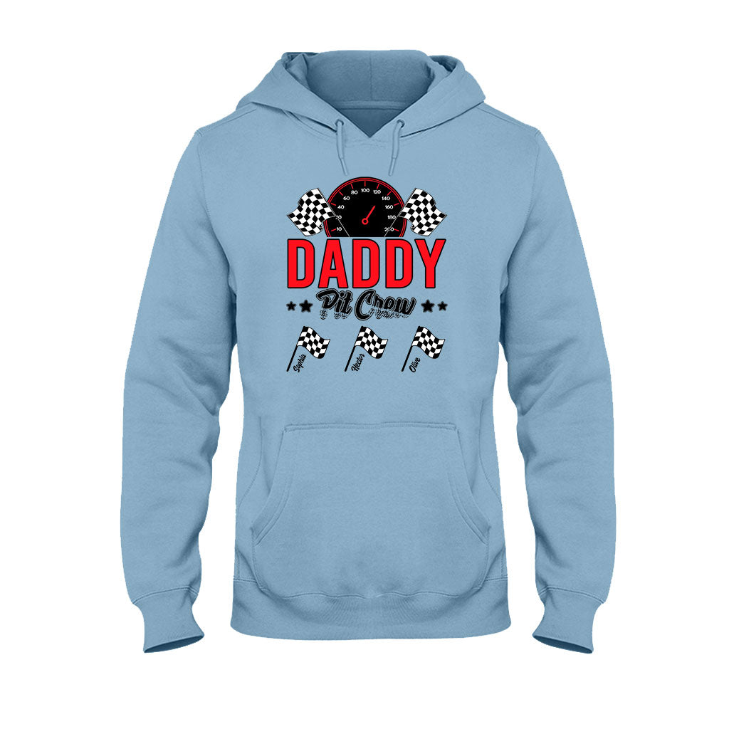 Daddy's Pit Crew Racing Flags - Personalized Racing T-shirt And Hoodie