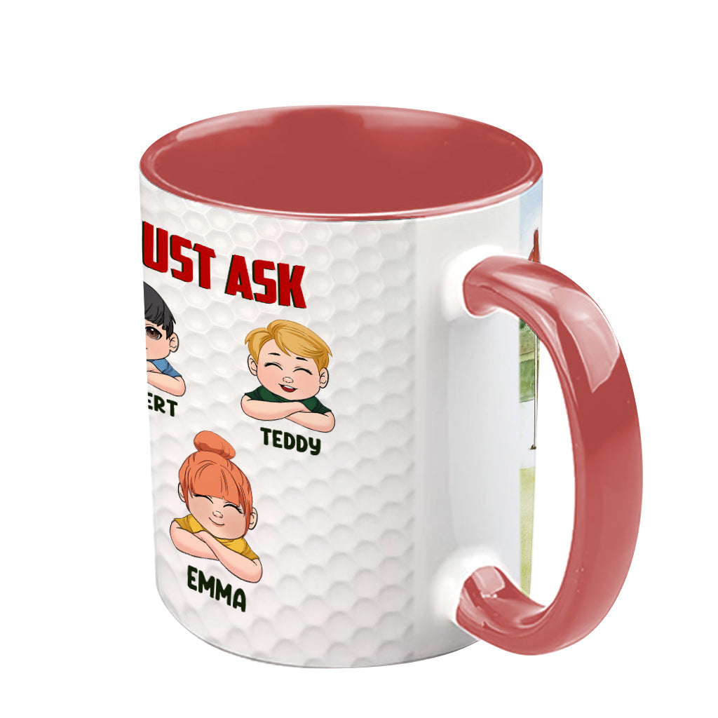 Best Dad by Par - Personalized Golf Accent Mug