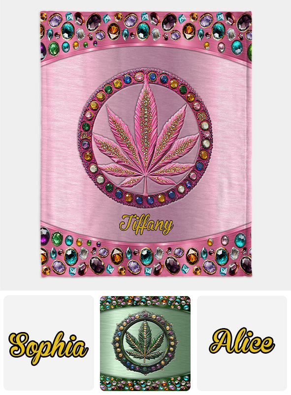 Stoner Chick - Personalisierte Weed-Decke
