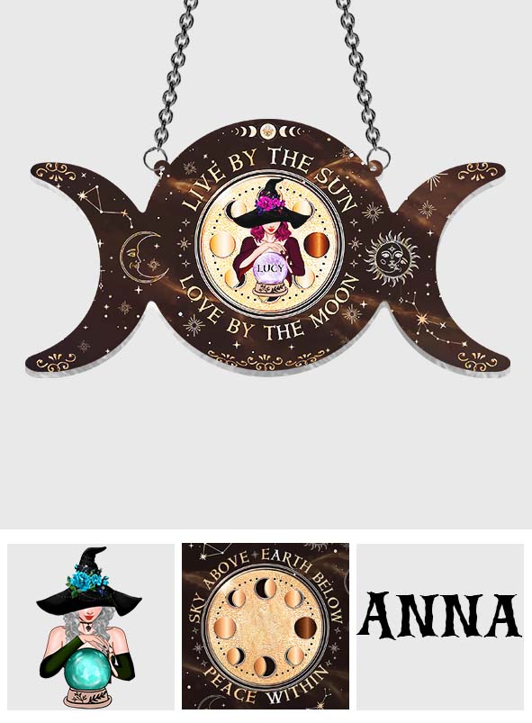As Above So Below - Personalized Witch Window Hanging Suncatcher Ornament
