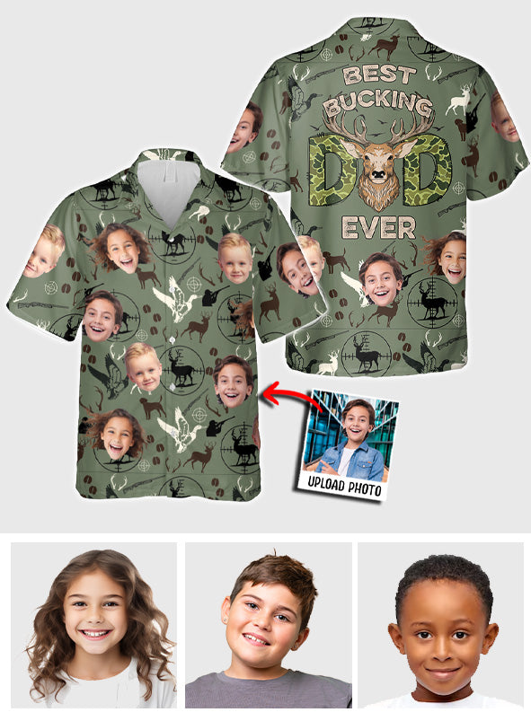 Best Bucking Dad Ever - Personalized Hunting Hawaiian Shirt