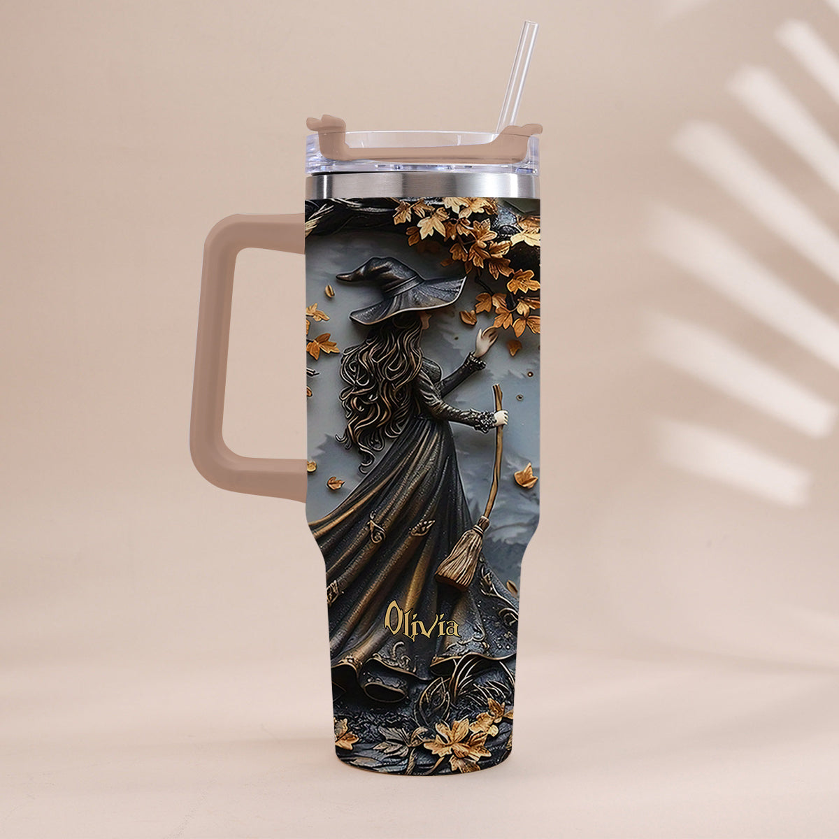 Beautiful Witch - Personalized Witch Tumbler With Handle