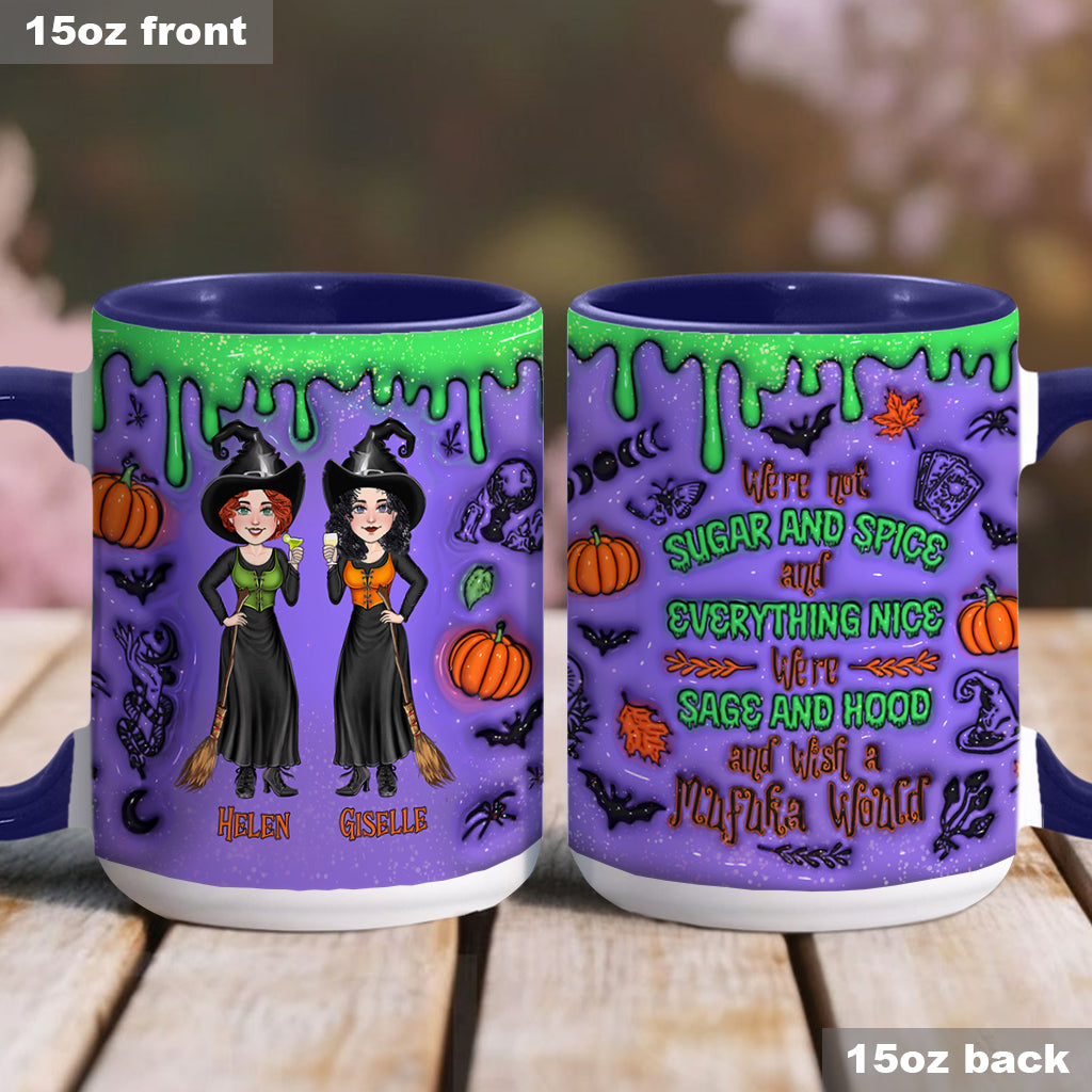 We're Not Sugar And Spice And Everything Nice - Personalized Bestie Accent Mug