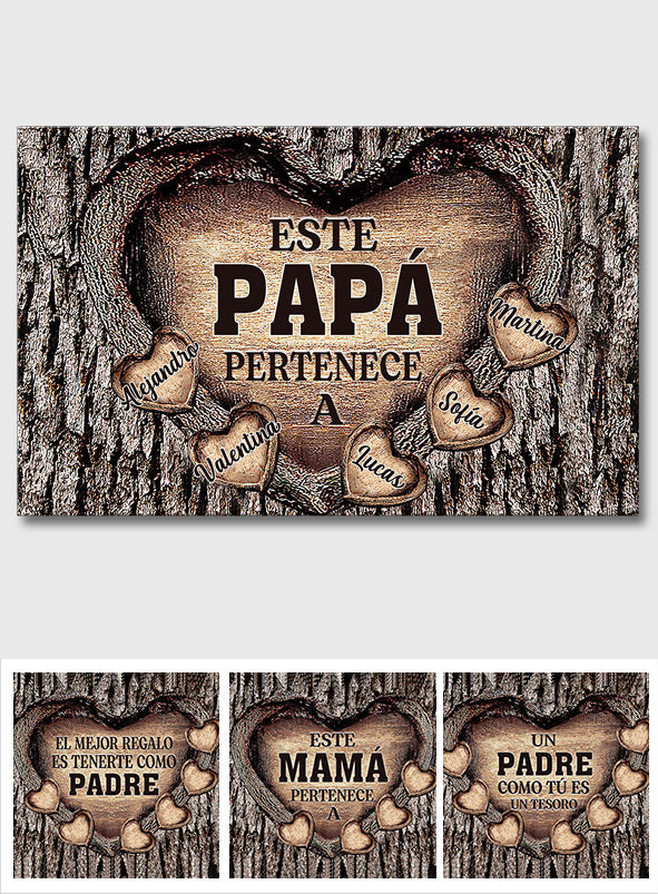 Para El Mejor Papá Del Mundo - Personalized Father Canvas And Poster