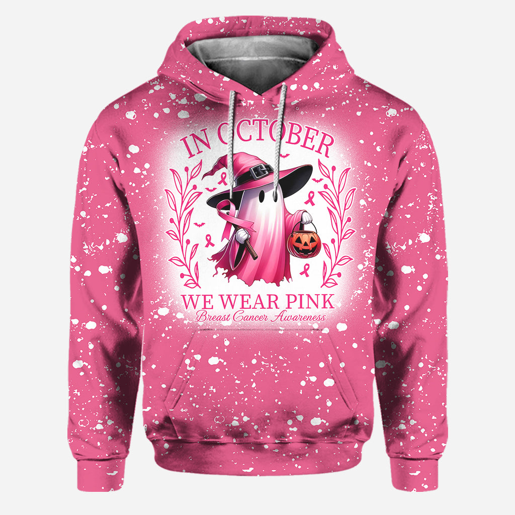 In October We Wear Pink Breast Cancer Awareness Hoodie and Leggings
