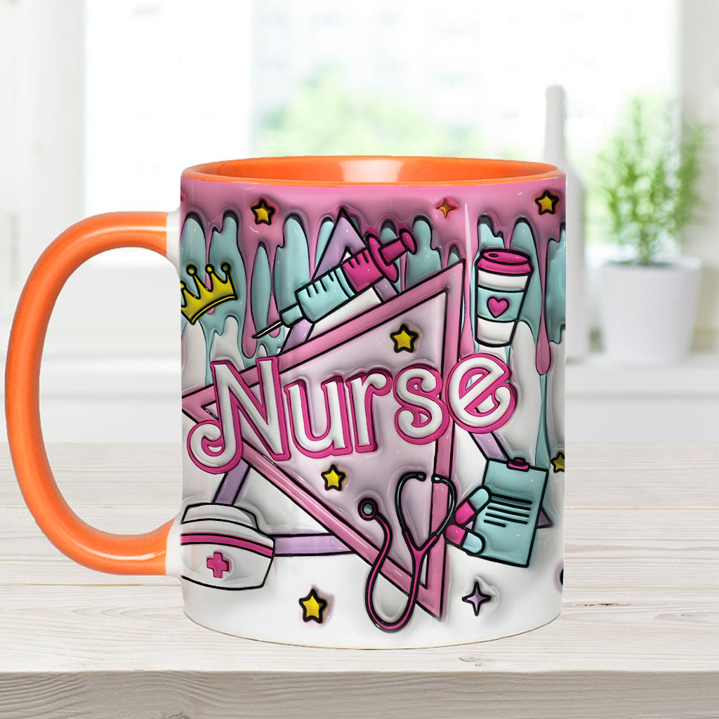 Nurse Life Pink Doll - Personalized Nurse Accent Mug