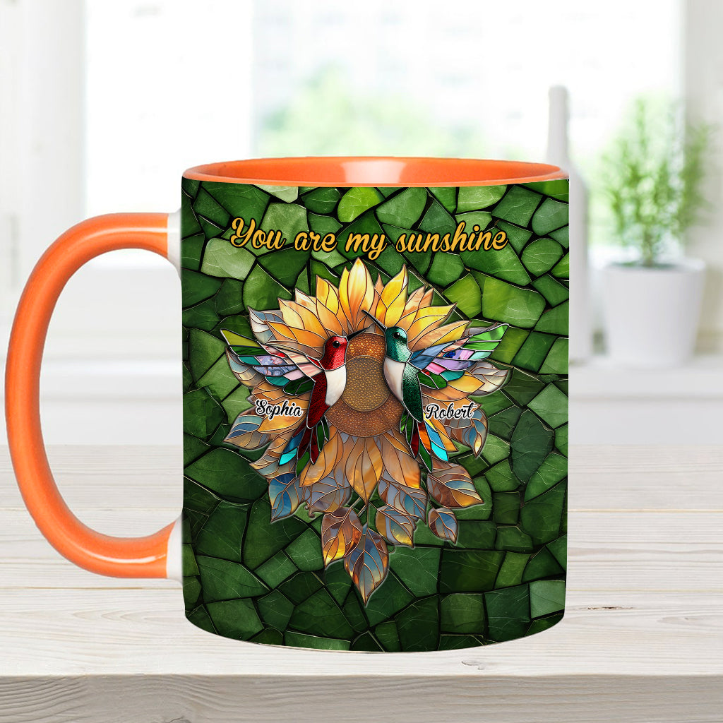 You Are My Sunshine - Personalized Couple Accent Mug
