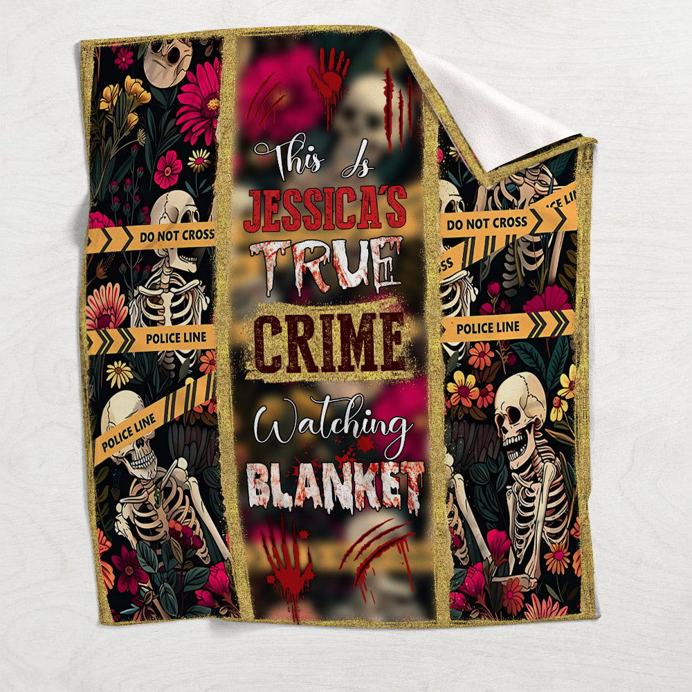This Is My True Crime Watching Blanket - Personalized Blanket