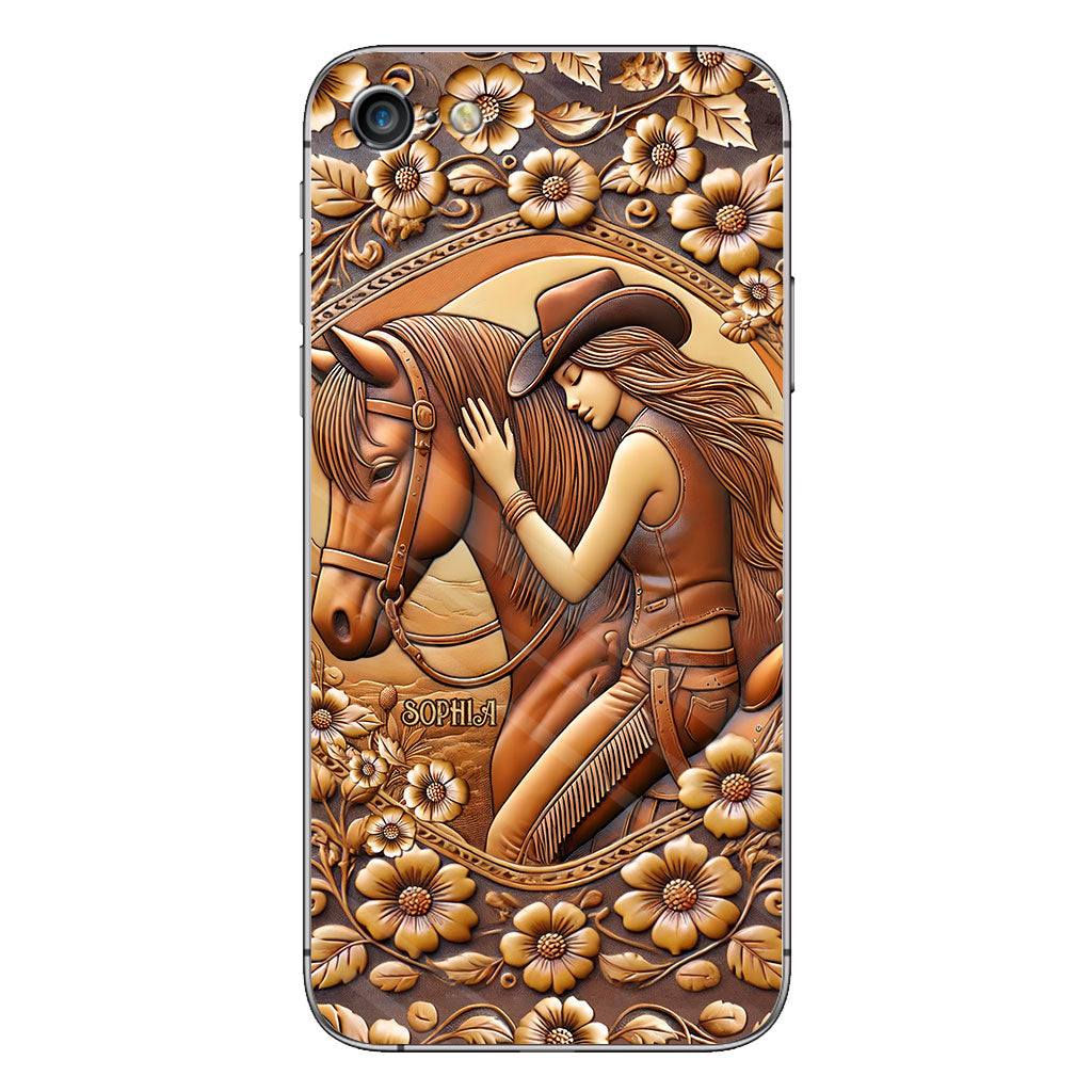 A Girl And Her Horse - Personalized Horse Phone Case