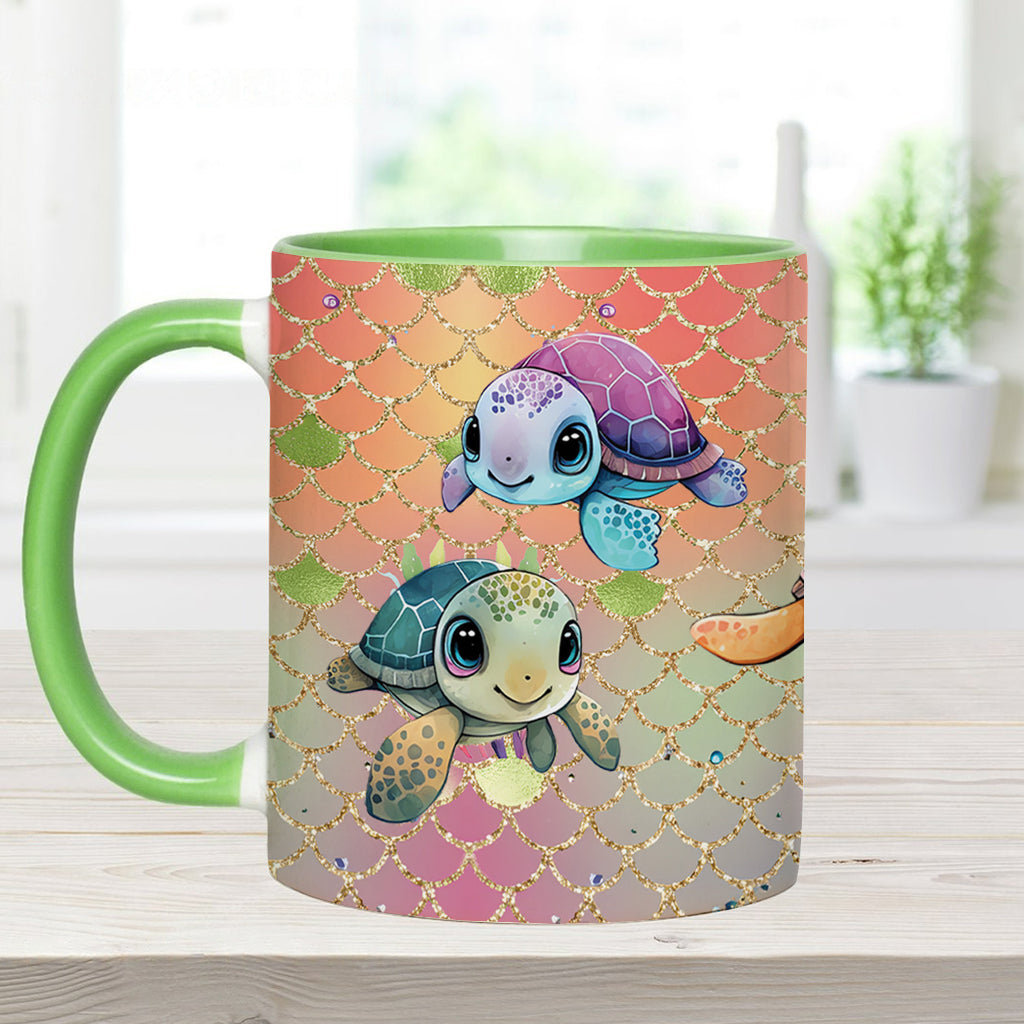 Cute Turtles - Personalized Turtle Accent Mug