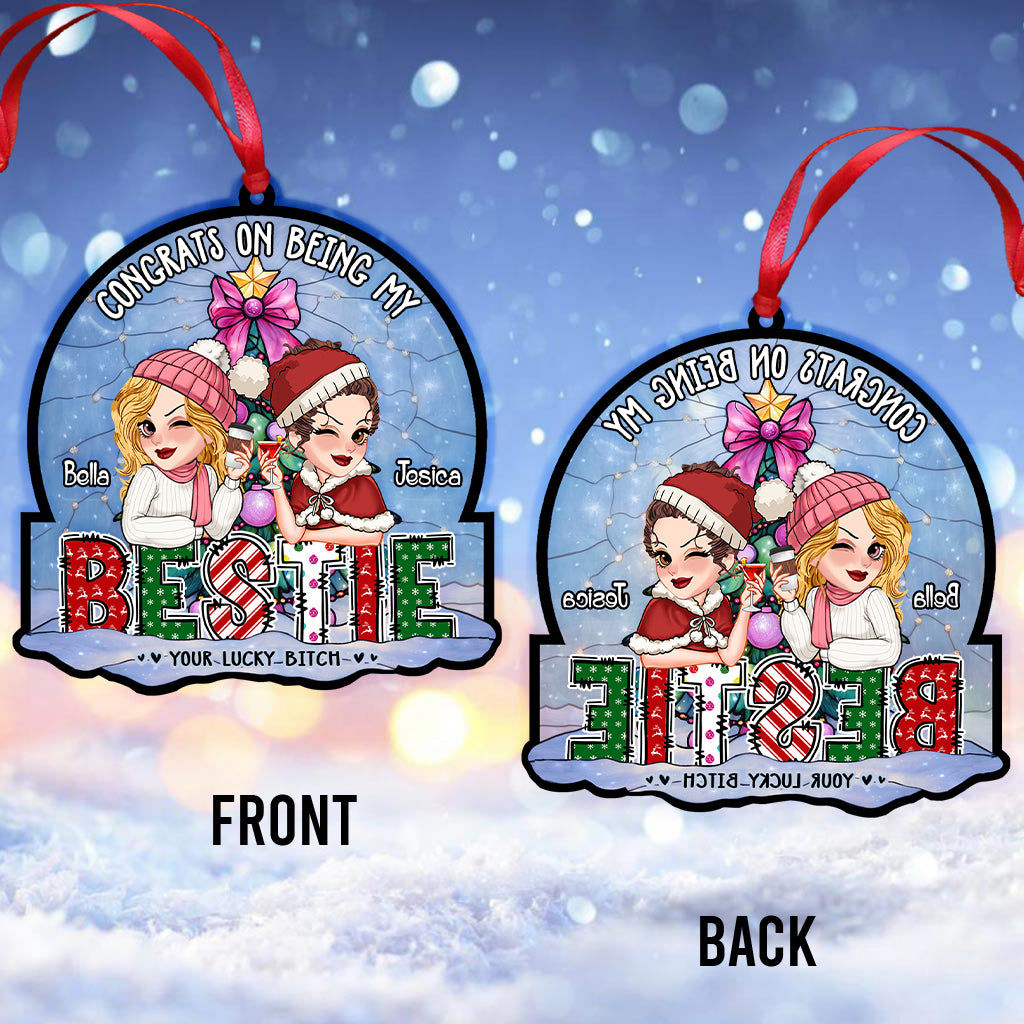 We Are More Than Friends We Are Like A Really Small Gang - Personalized Bestie Custom Shaped Ornament