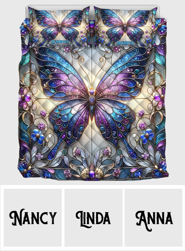 Magnifiques papillons - Ensemble de courtepointe personnalisé à motifs de papillons