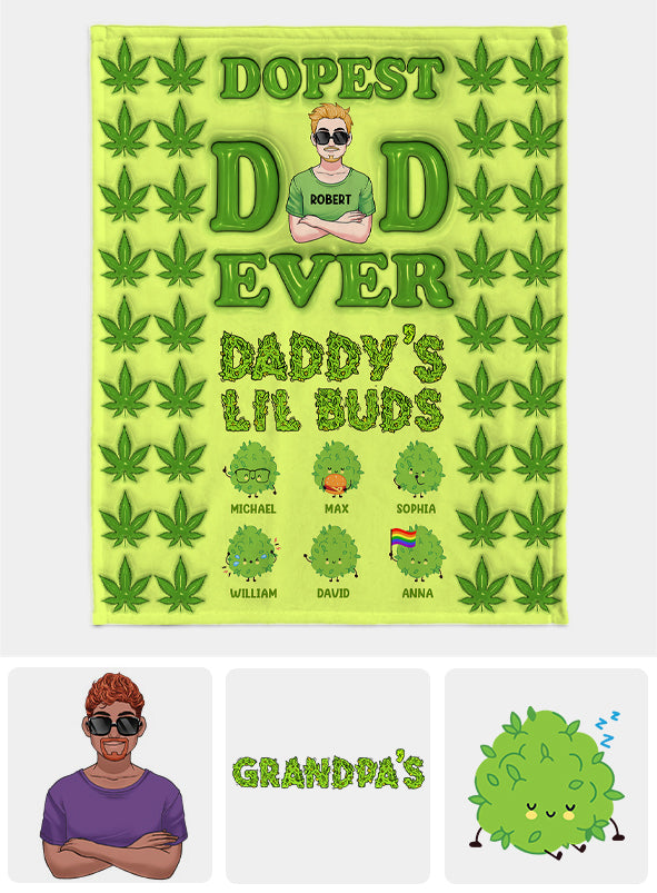 Dopest Dad Ever - Personalized Father Blanket