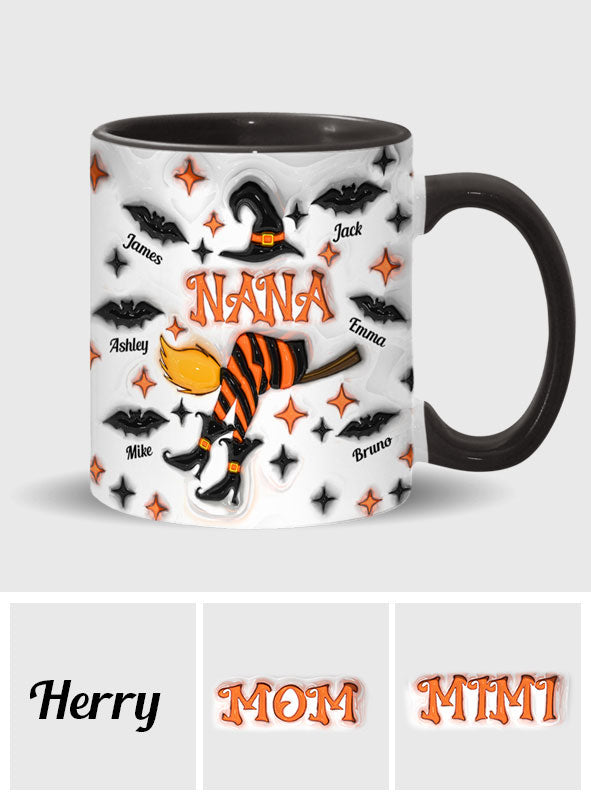 Nana Liffe/ Grandma Life/ Mama Life... - Personalized Grandma Accent Mug