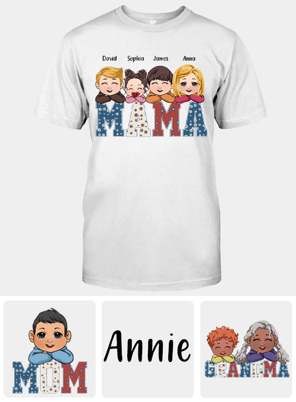 American Mama Any Title Vintage Retro Style - Personalized Mother T-shirt And Hoodie
