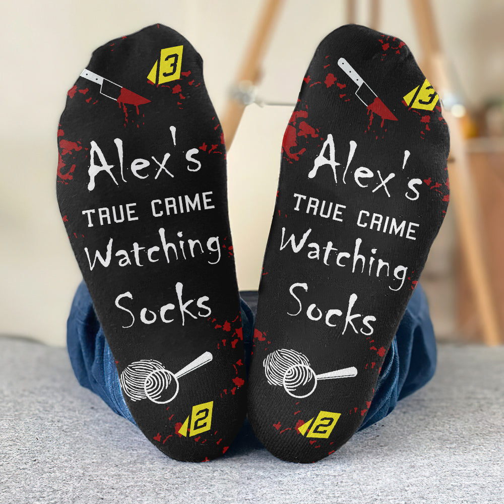 This Is My True Crime Watching Socks - Personalized Socks