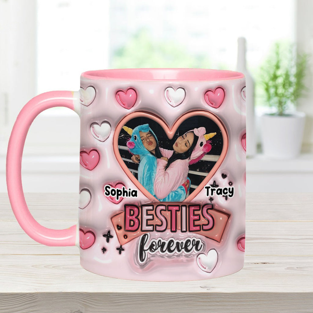 Besties forever - Personalized Bestie Accent Mug