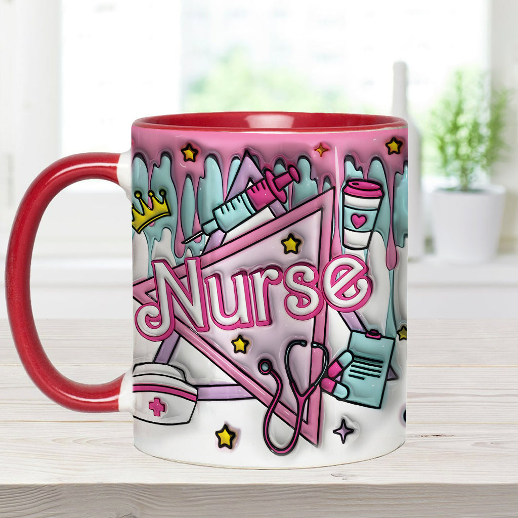Nurse Life Pink Doll - Personalized Nurse Accent Mug