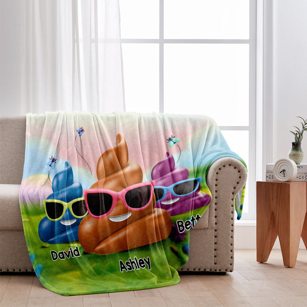 Grandma's Little Shit - Personalized Grandma Blanket