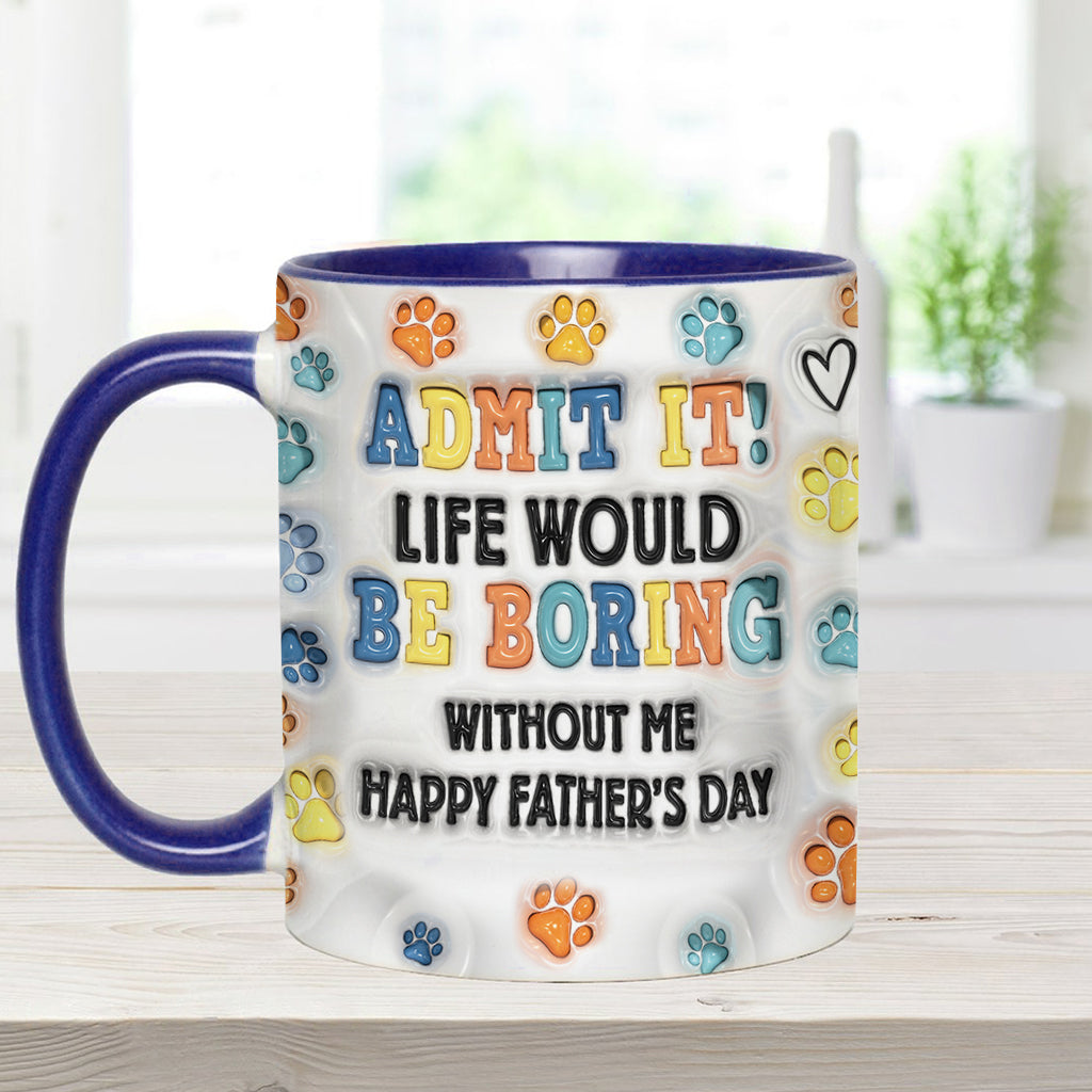 Happy Father's Day - Personalized Dog Accent Mug