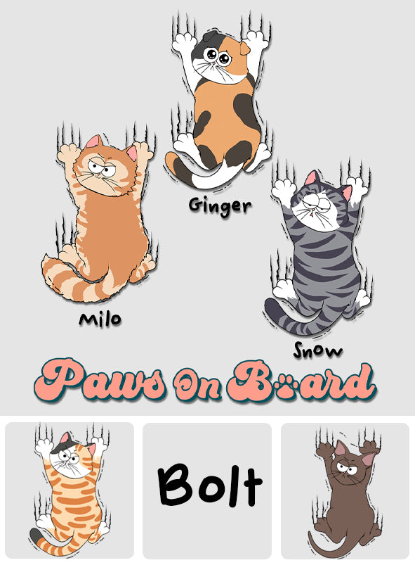 Pfoten an Bord – Personalisierter Katzenaufkleber (Vollversion)