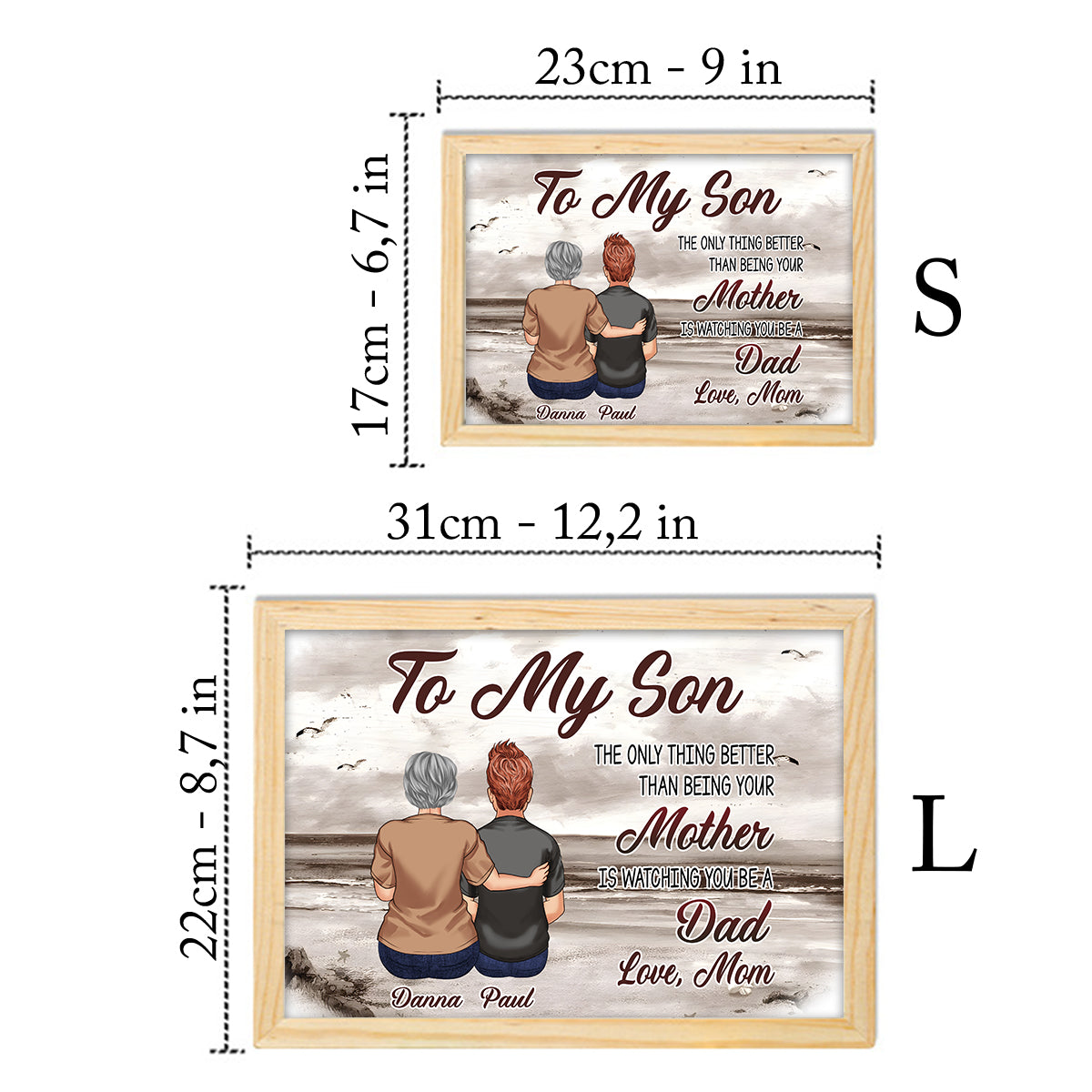 To My Son - Personalized Son Light Photo Frame