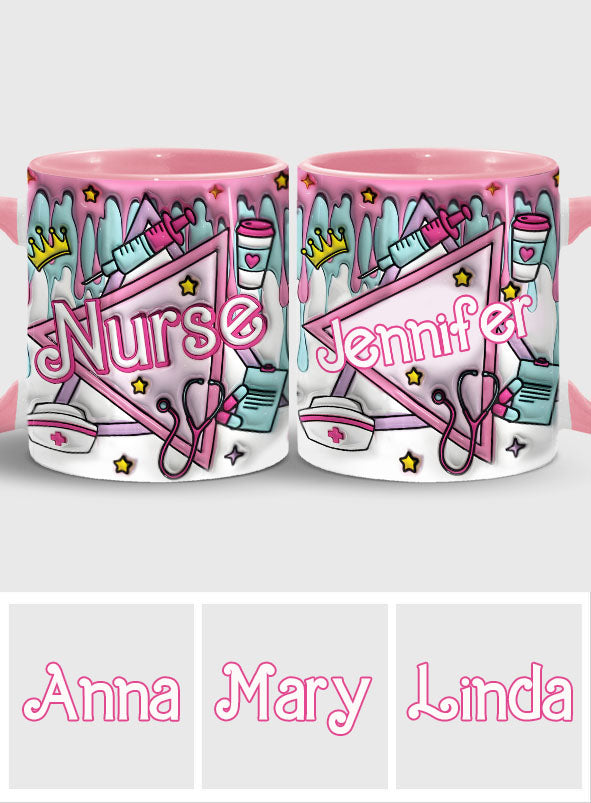 Nurse Life Pink Doll - Personalized Nurse Accent Mug