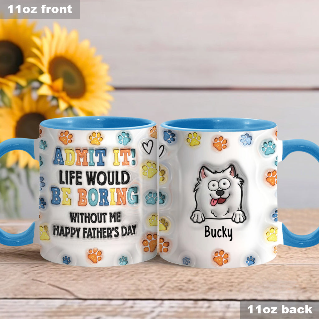 Happy Father's Day - Personalized Dog Accent Mug
