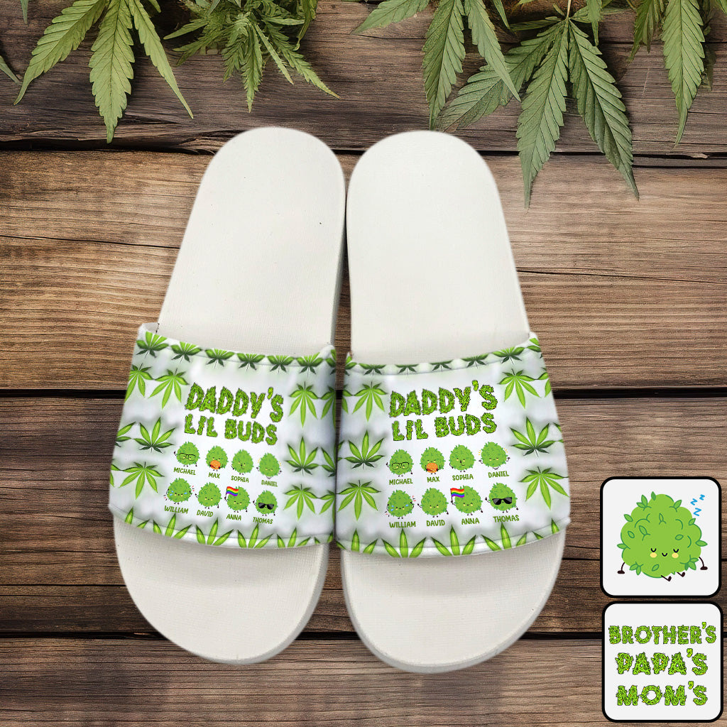 Daddy's Lil Buds Any Title - Personalized Weed Slide Sandals