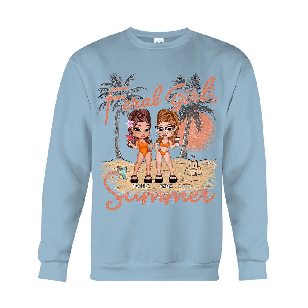 Feral Girls Summer - Personalized Bestie T-shirt And Hoodie