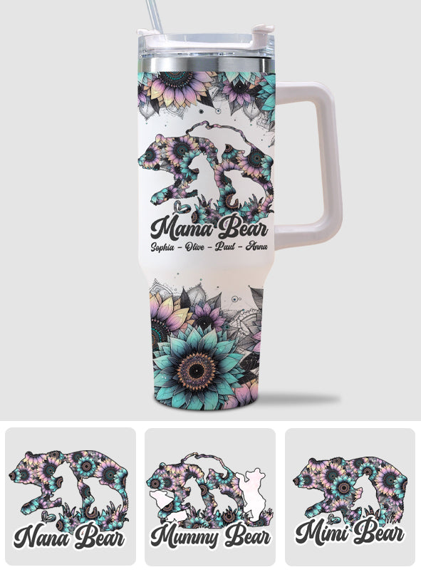 Mama Bear - Personalized Mother Tumbler With Handle