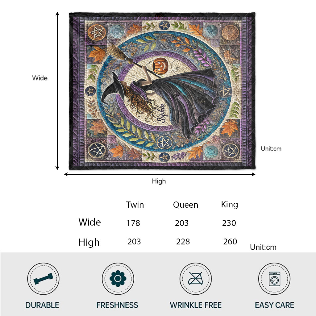 Beautiful Witch - Personalized Witch Quilt