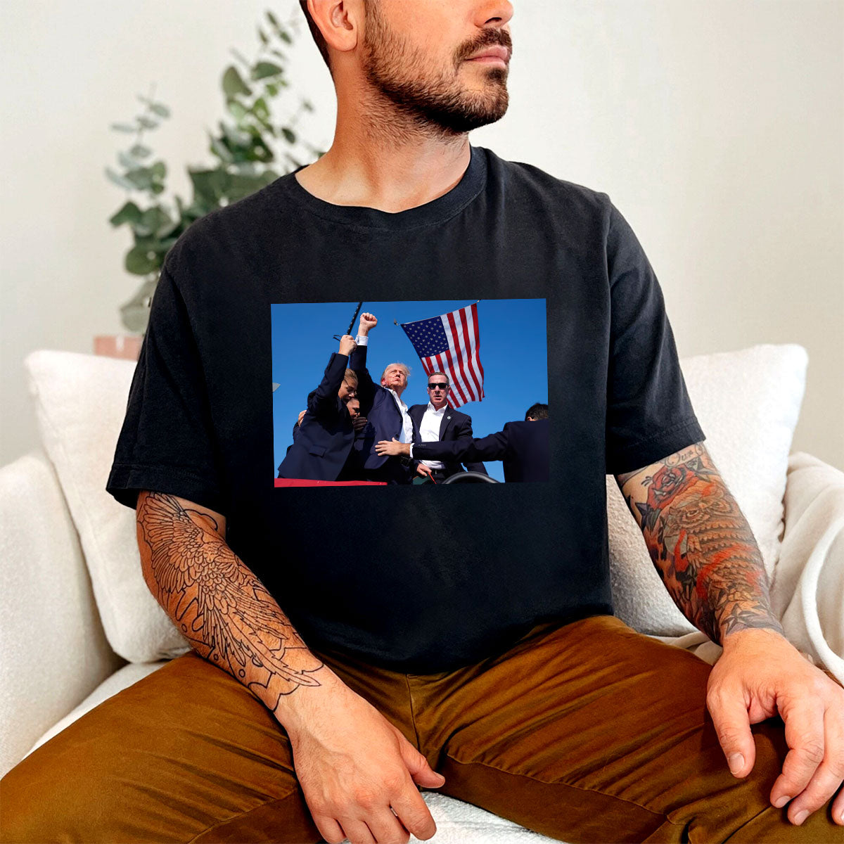 T-shirt « Never Surrender », T-shirt « Fight For America », T-shirt et sweat à capuche « Rallye 2024 »