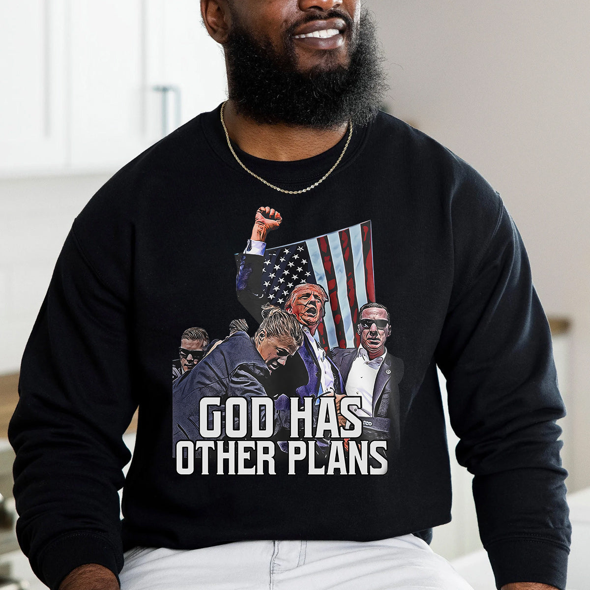 Dieu a d'autres plans, T-shirt « L'union fait la force », T-shirt « Ne jamais se rendre », T-shirt « Luttons pour l'Amérique », T-shirt « Rassemblement 2024 », T-shirt et sweat à capuche « Luttons, combattons, combattons »