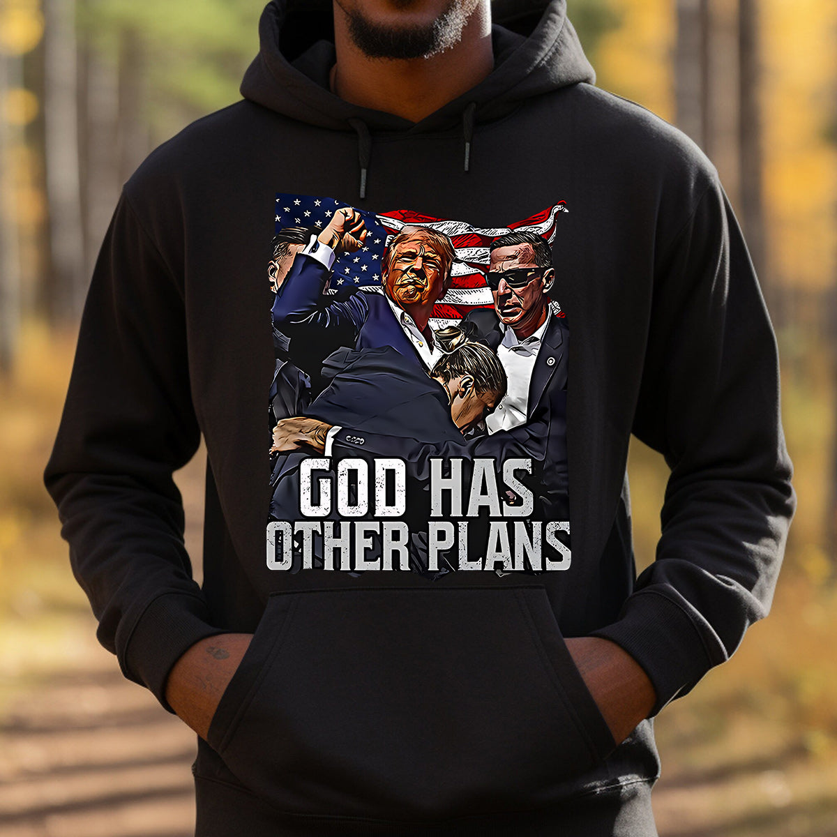 Dieu a d'autres plans, T-shirt « L'union fait la force », T-shirt « Ne jamais se rendre », T-shirt « Luttons pour l'Amérique », T-shirt « Rassemblement 2024 », T-shirt et sweat à capuche « Luttons, combattons, combattons »