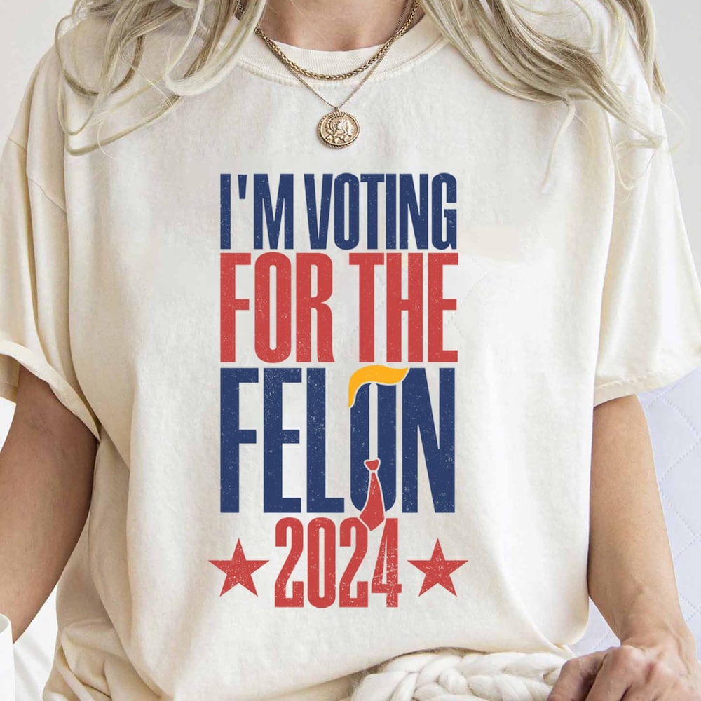 Ich wähle den Verbrecher – T-Shirt, Konservatives T-Shirt, Republikanisches Wahl-T-Shirt 2024, Lustiges Meme-Shirt, Präsidentschaftswahl-T-Shirt & Hoodie 2024