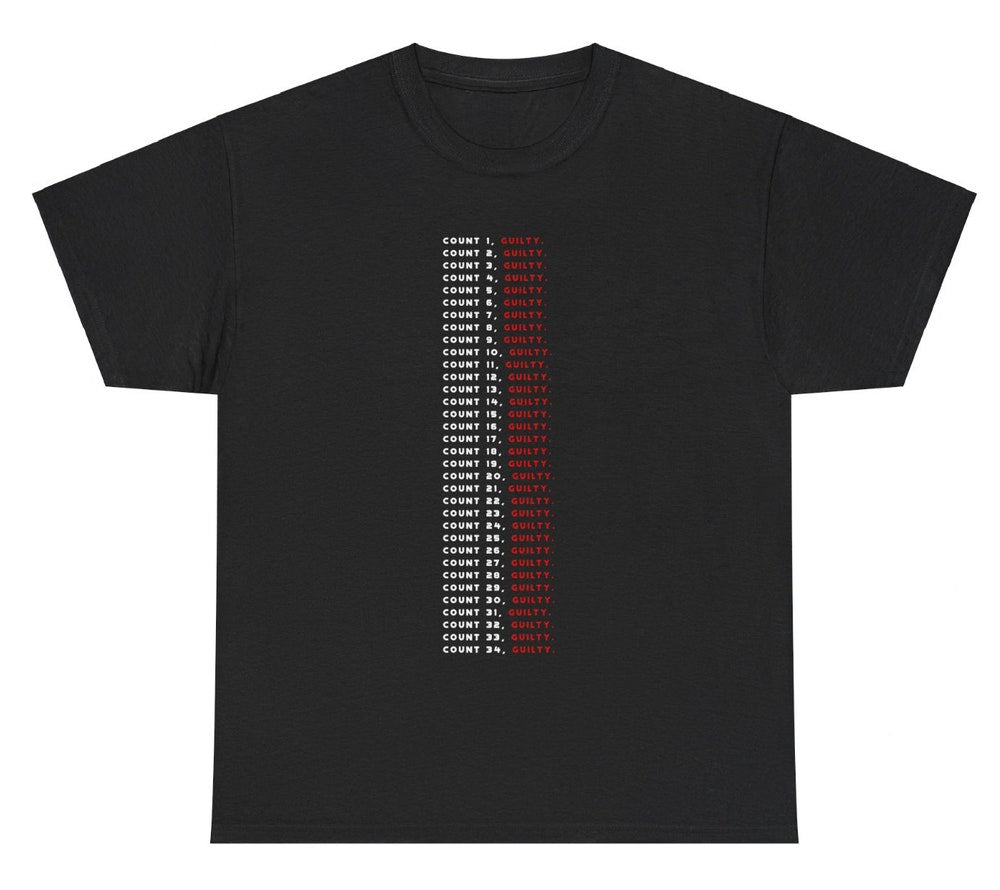 Trump-Verurteilungs-T-Shirt, Schuldspruch in 34 Anklagepunkten, Anti-Trump-Shirt für die Wahl 2024, T-Shirt zum Schweigegeldprozess, Donald-Trump-T-Shirt und Hoodie