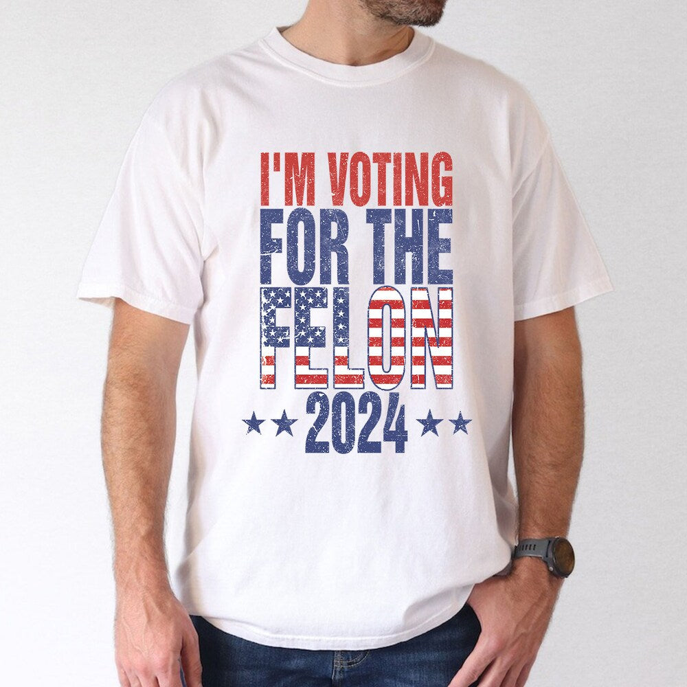 T-shirt Élection 2024, T-shirt Je vote pour le criminel 2024, T-shirt Élection du criminel, T-shirt et sweat à capuche américains