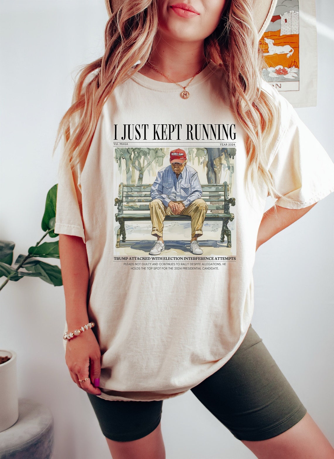 „Ich bin einfach weitergelaufen“-T-Shirt von Donald Trump, lustiges Trump-T-Shirt, republikanisches Shirt, Trump-2024-Shirt, patriotisches republikanisches Shirt, T-Shirt & Hoodie