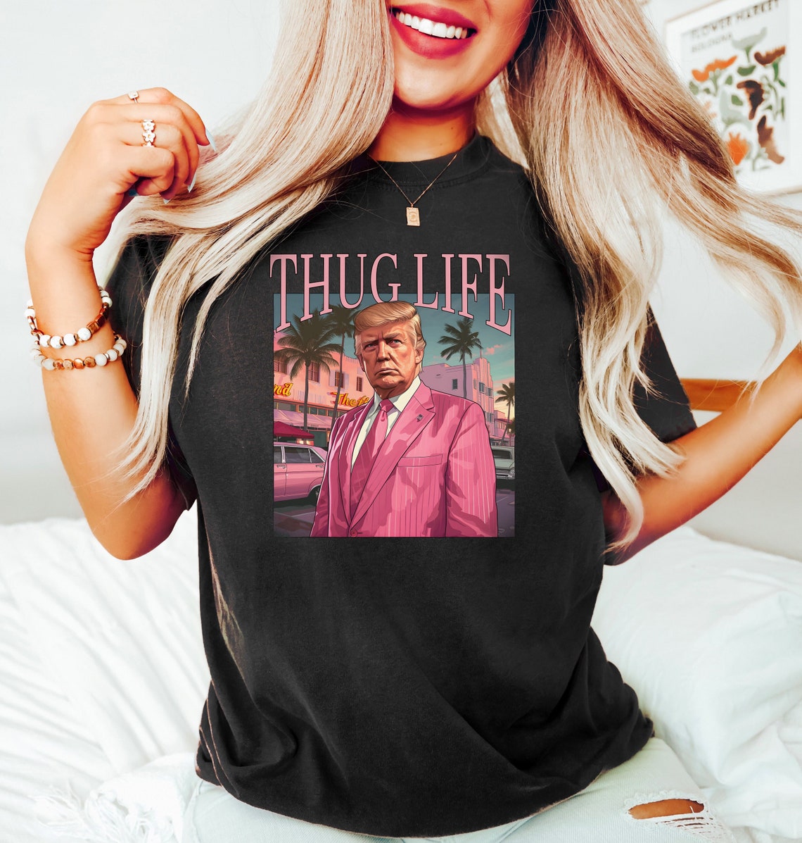 Trump-Thug-Life-Shirt, Geschenk für Republikaner, Lustiges Trump-Shirt, Wahl-2024-Shirt, Sarkastisches Trump-T-Shirt, Politisches Sweatshirt, Politisches Shirt
T-Shirt & Hoodie